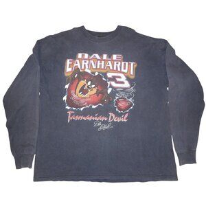 Vintage 2000 Looney Tunes Taz Dale Earnhardt Nascar Long Sleeve T Shirt XXL Rare